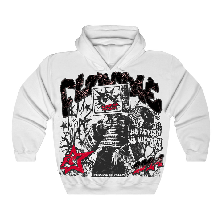Red Taxi 12s Flontae Hoodie No Victory Graphic