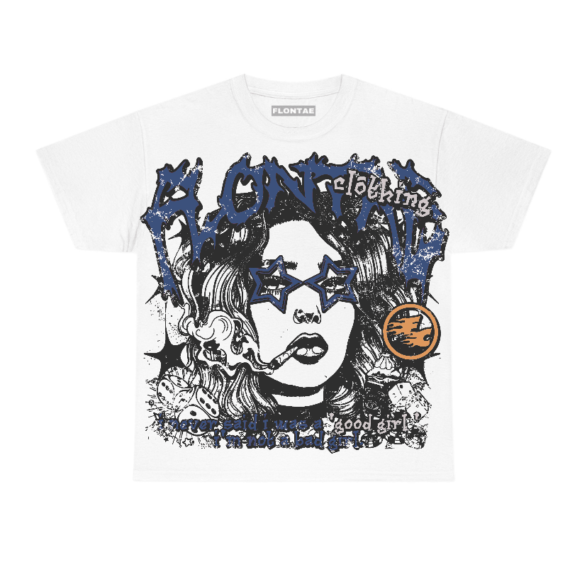 Navy 4s Flontae T-Shirt Keep Quiet Graphic