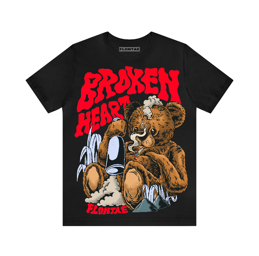 Cherry 11s Flontae T-Shirt Broken Heart Graphic