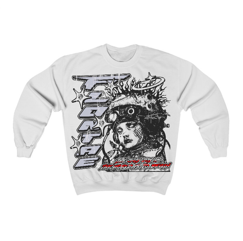Black Cement 3s Flontae Crewneck Sweatshirt Self Aware Graphic