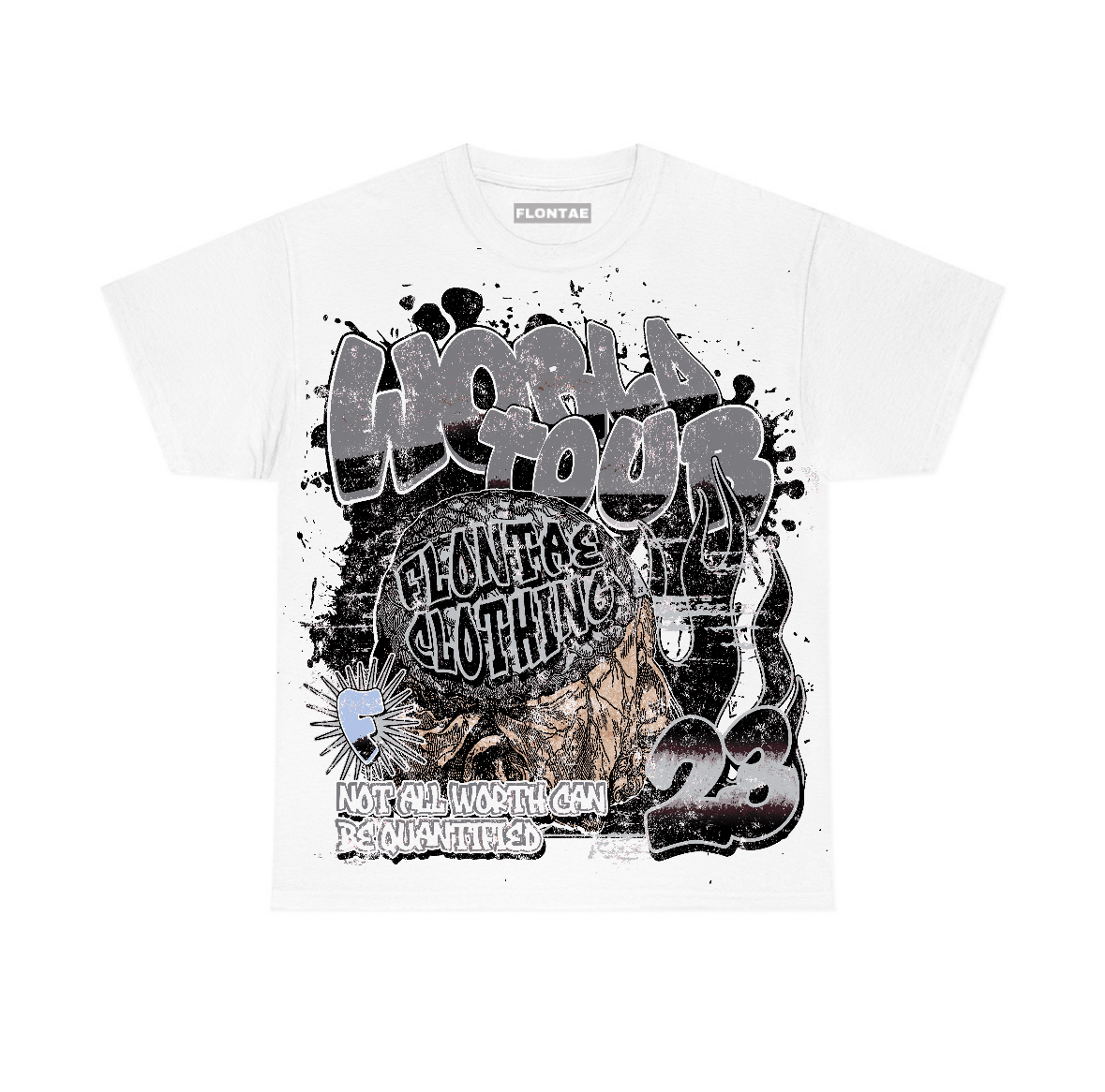Wolf Grey 5s Flontae T-Shirt Intelligence Graphic