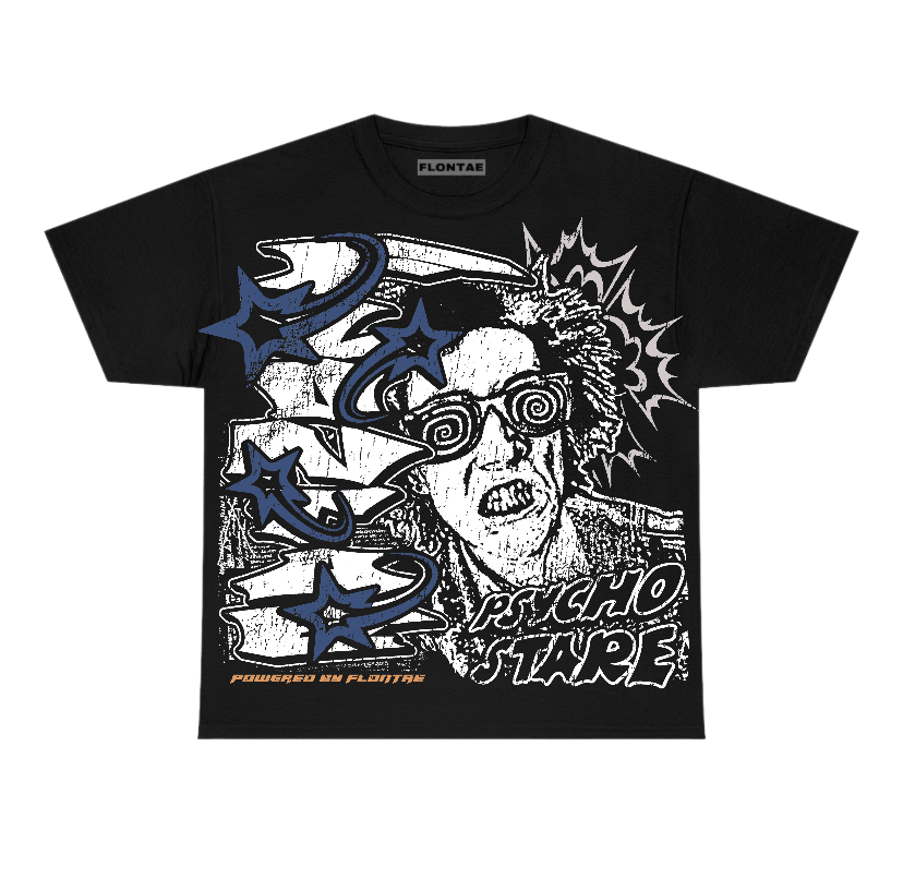 Navy 4s Flontae T-Shirt Stare Graphic