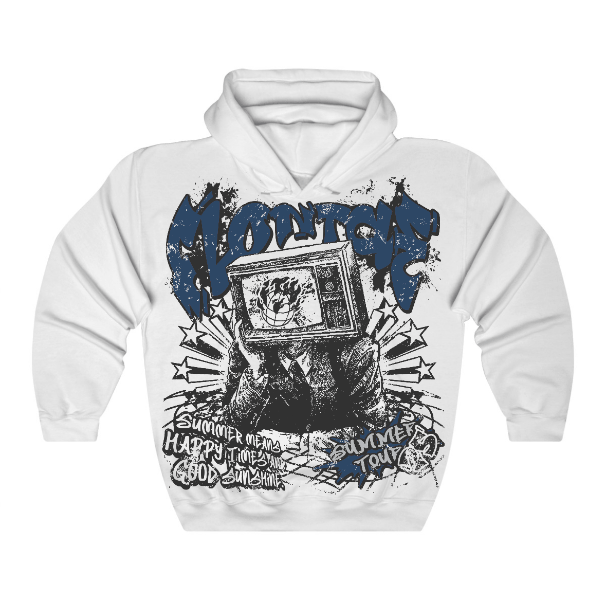 French Blue 12s Flontae Hoodie Happiness Graphic