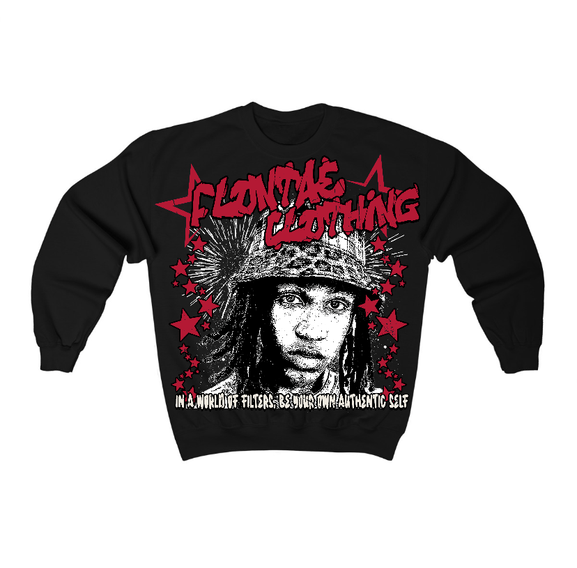 Black Toe Reimagined 1s Flontae Crewneck Sweatshirt Be Yourself Graphic