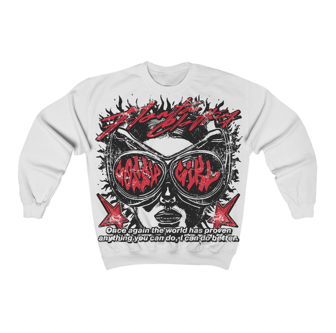 Fire Red “Black Tongue” 5s Flontae Crewneck Sweatshirt Be Better Graphic