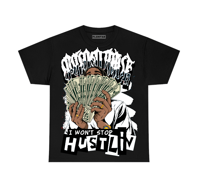 White Thunder 4s Flontae T-Shirt Hustlin Graphic