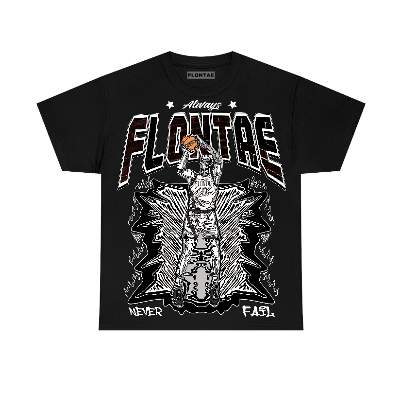 85 Metallic Black 1s Low Flontae T-Shirt Never Fail Graphic