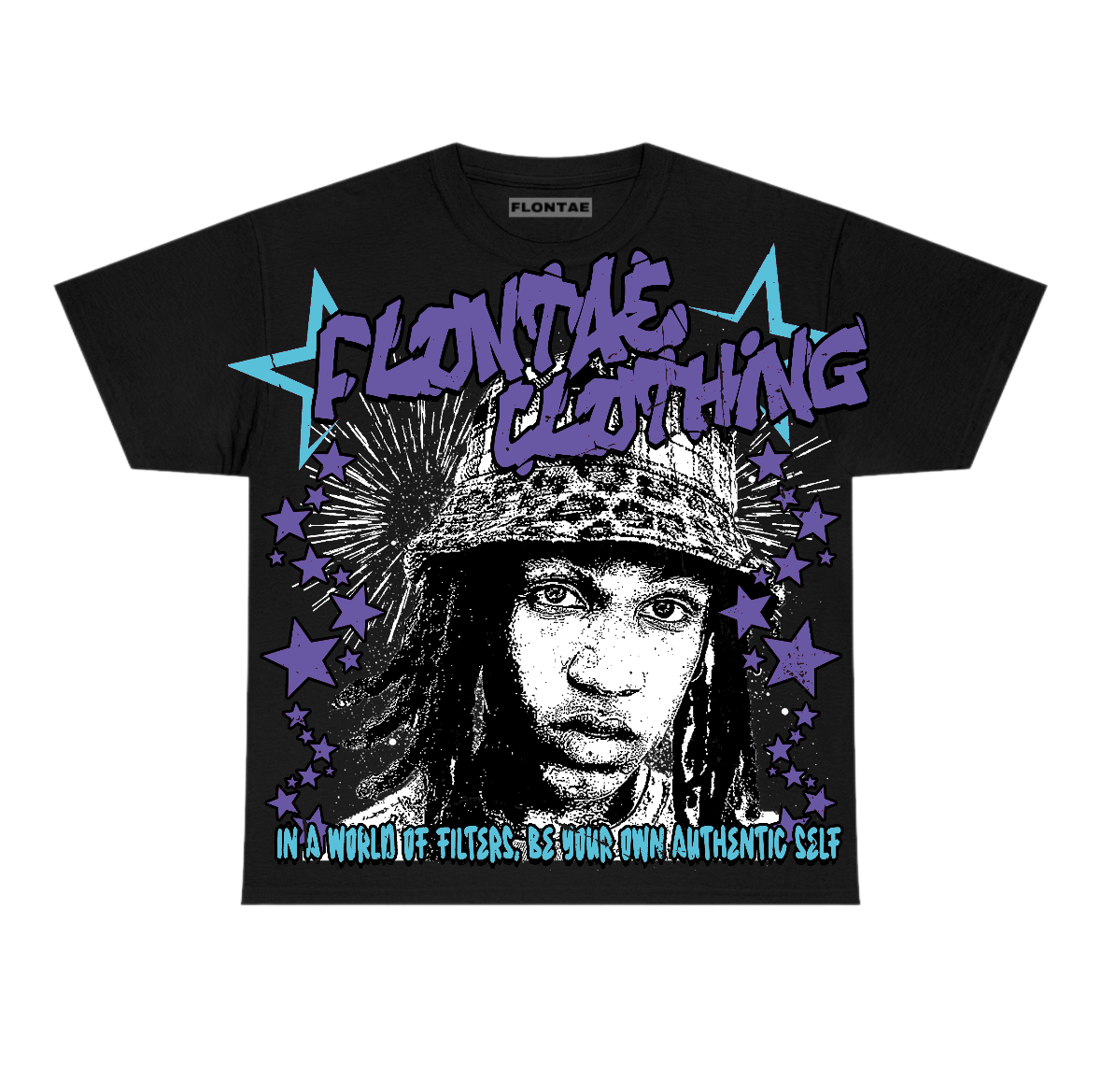 Aqua 8s Flontae T-Shirt Be Yourself Graphic