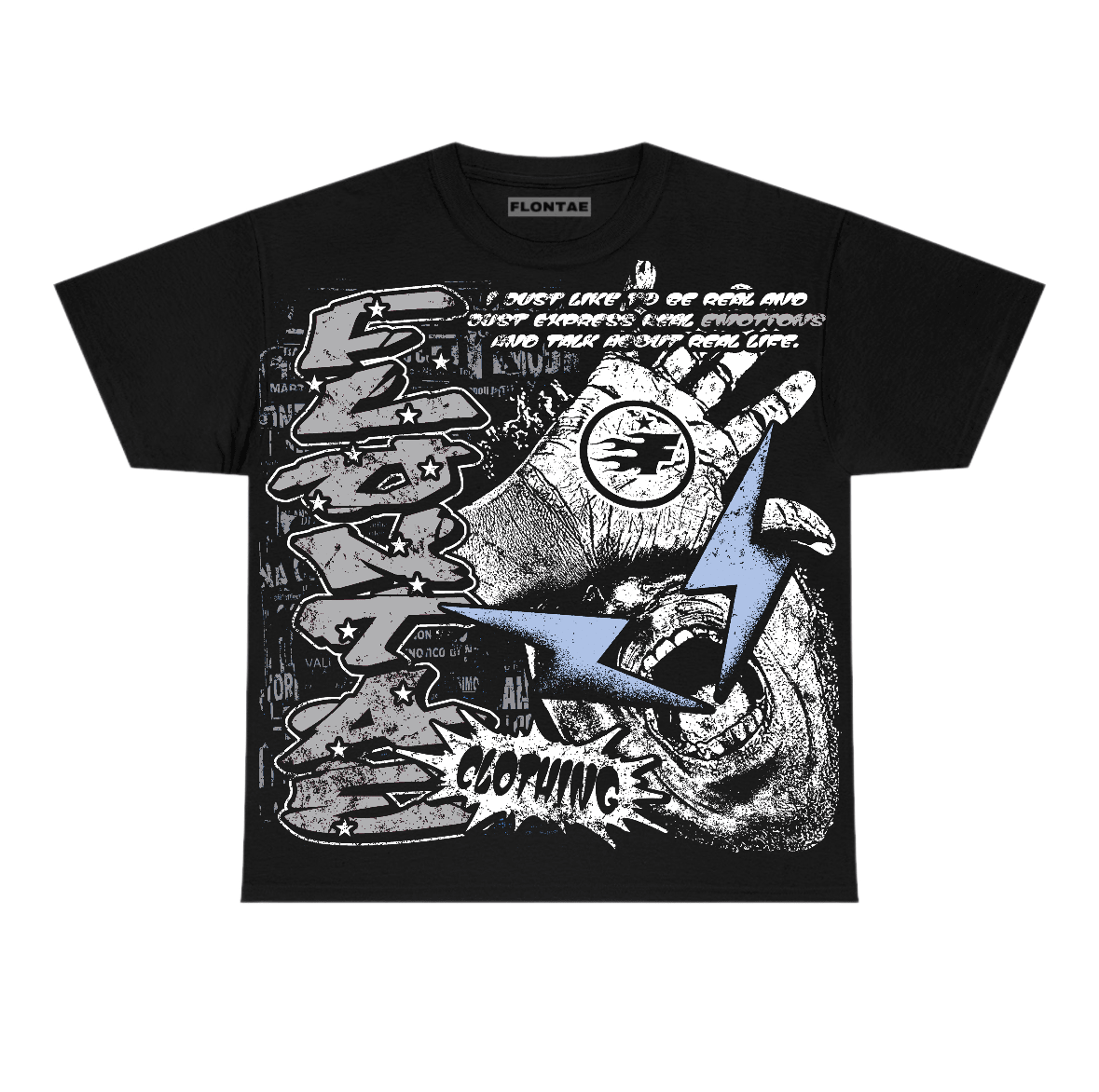 Wolf Grey 5s Flontae T-Shirt Too Honest Graphic