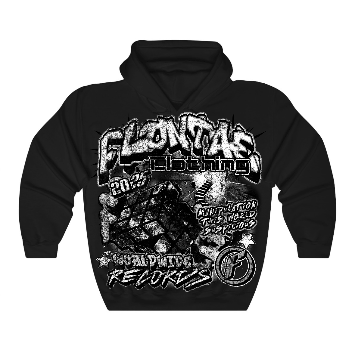 Black Cat 4s Flontae Hoodie Something's Strange Graphic