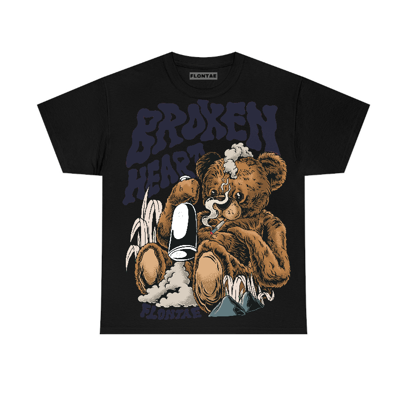 Midnight Navy 1s Flontae T-Shirt Broken Heart Graphic