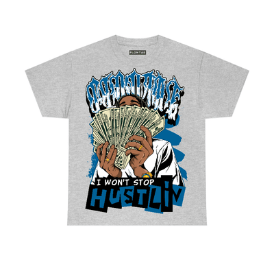 Military Blue 4s Flontae T-Shirt Hustlin Graphic