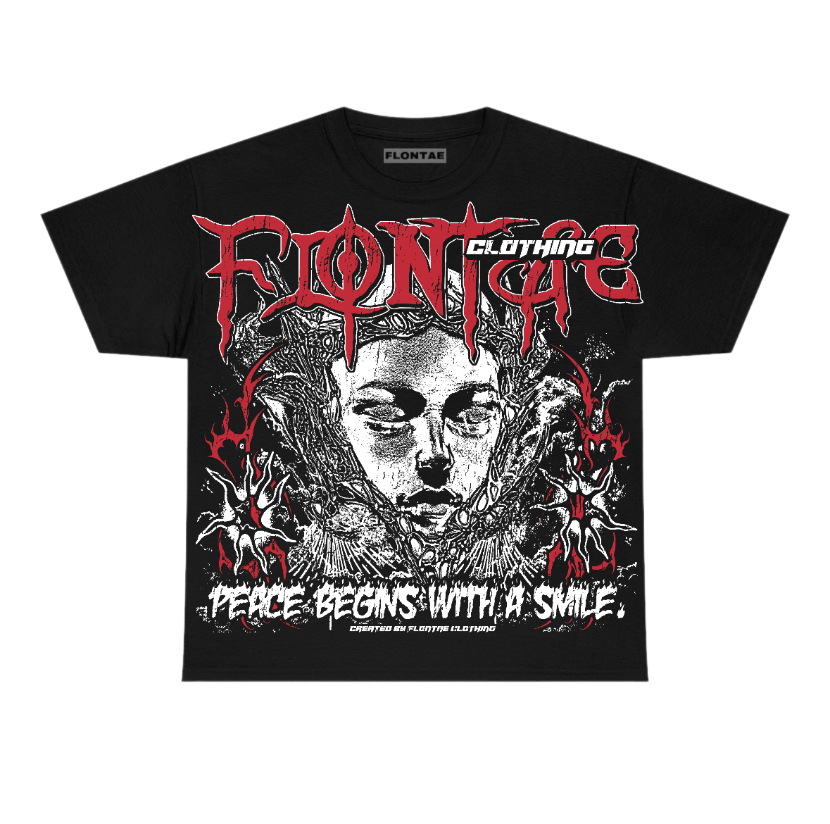 Chicago 1s Low Flontae T-Shirt Keep Peace Graphic