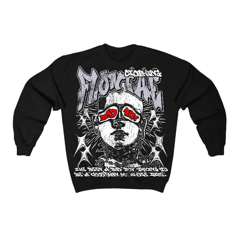 Black Cement 3s Flontae Crewneck Sweatshirt Be Good Graphic