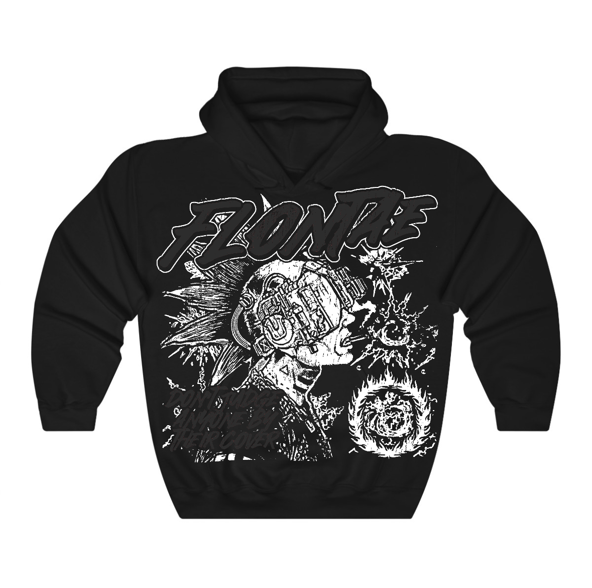 Black Cat 4s Flontae Hoodie Don't Judge Graphic