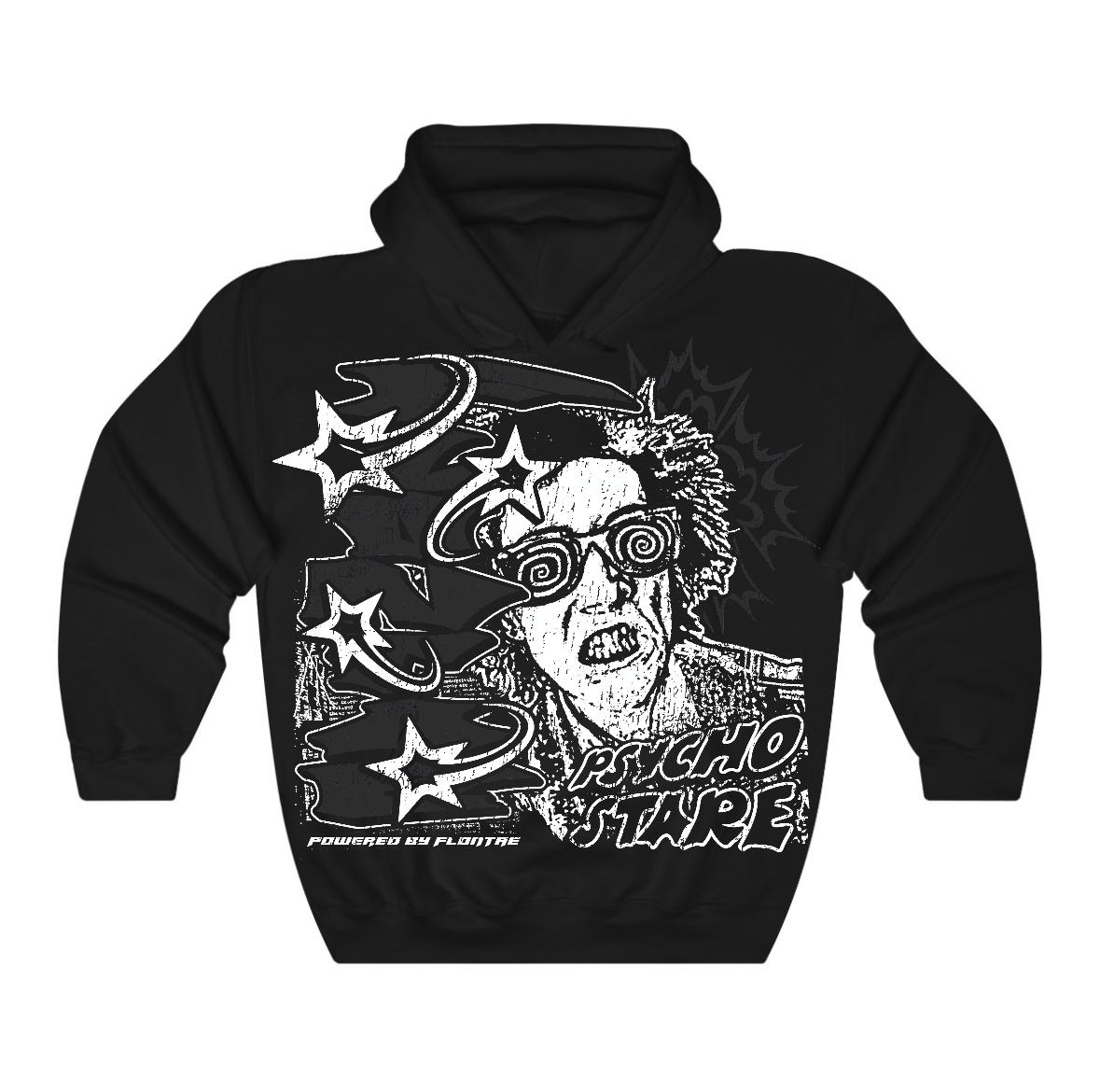 Black Cat 4s Flontae Hoodie Stare Graphic