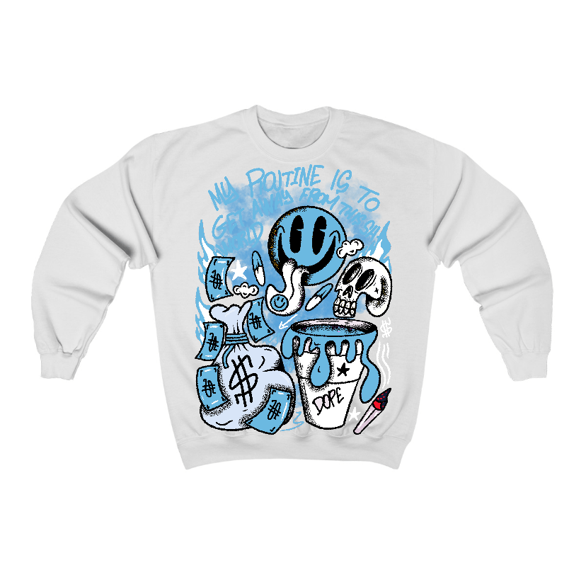 Legend Blue 11s Flontae Crewneck Sweatshirt Stay Out Graphic