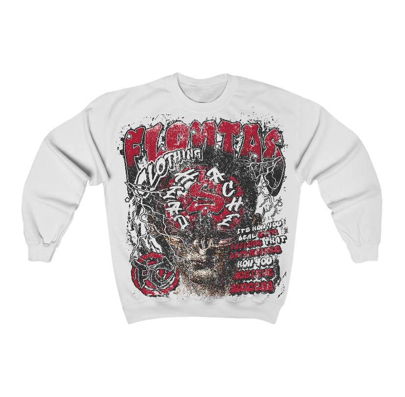 Black Toe 14s Flontae Crewneck Sweatshirt Headstorm Graphic