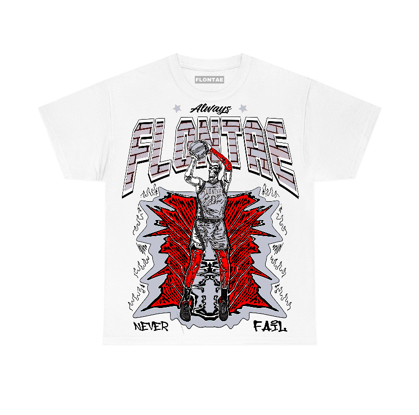 Black Cement 3s Flontae T-Shirt Never Fail Graphic