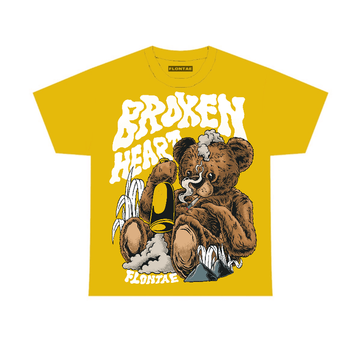 Vivid Sulfur 4s Flontae T-Shirt Broken Heart Graphic