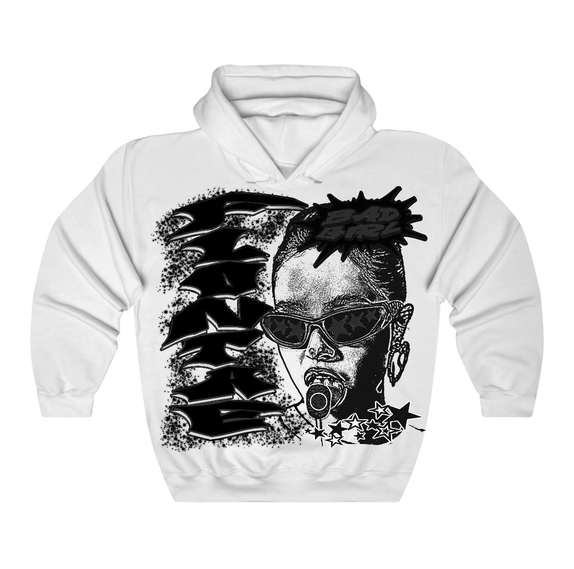 Black Cat 4s Flontae Hoodie Baddie Graphic