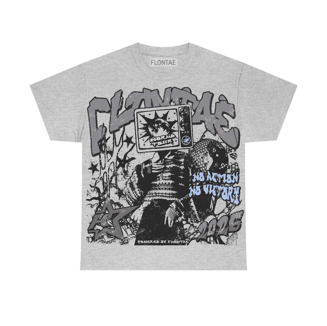 Wolf Grey 5s Flontae T-Shirt No Victory Graphic