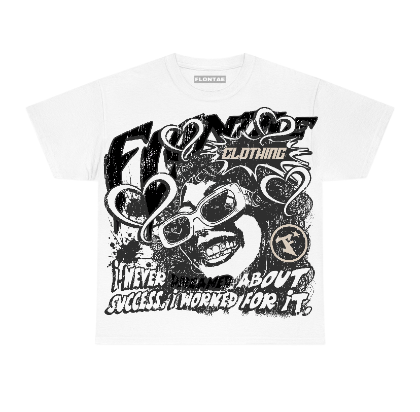 Reverse Metallic 5s Flontae T-Shirt Never Dream Graphic