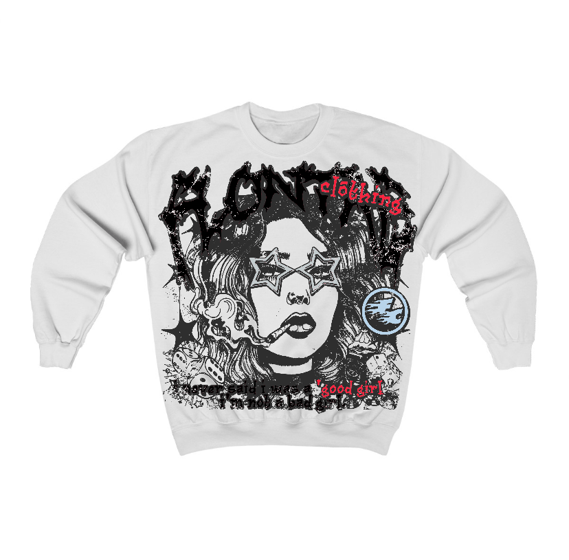 Black Metallic Reimagined 5s Flontae Crewneck Sweatshirt Keep Quiet Graphic