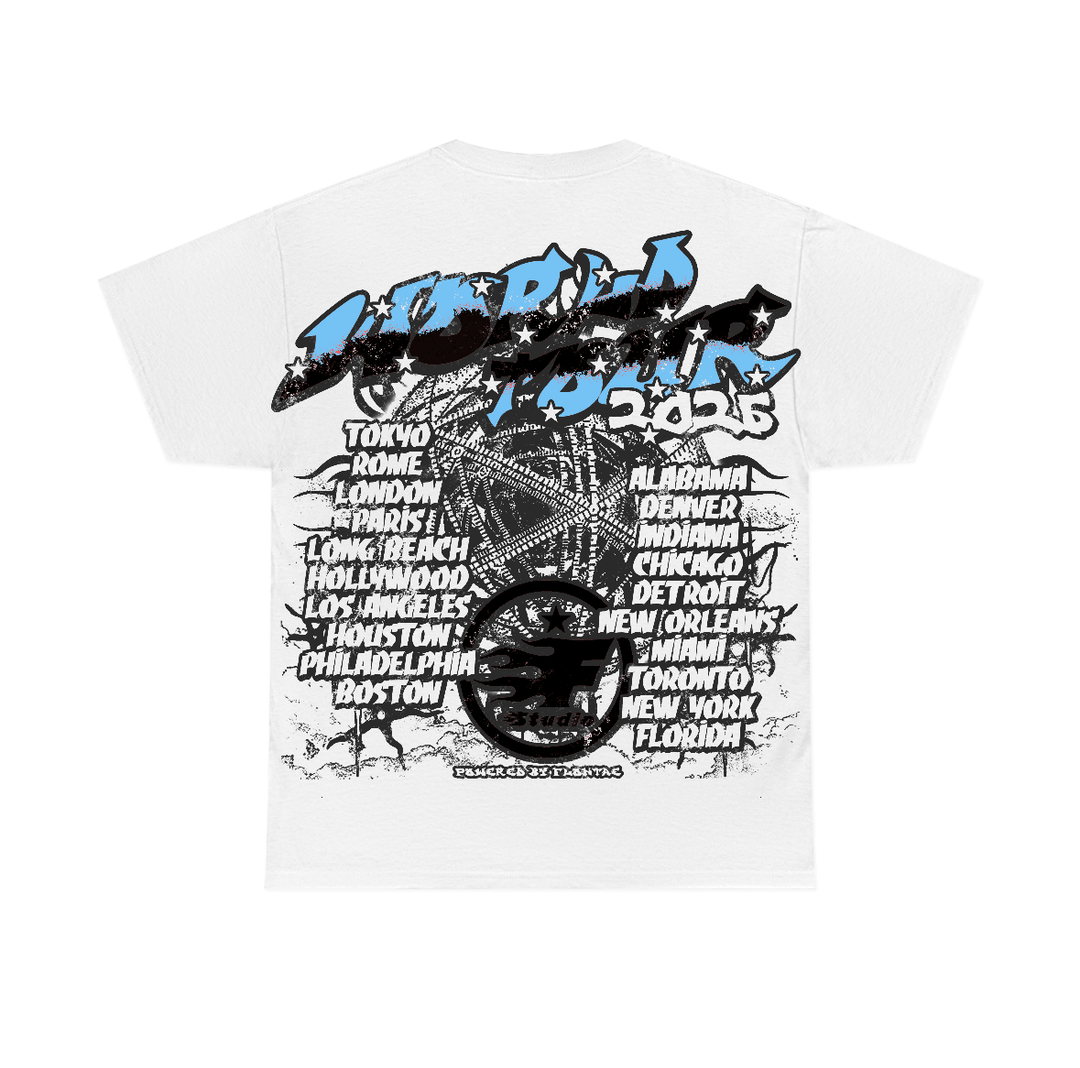 Black University Blue 5s Flontae T-Shirt No Victory Graphic