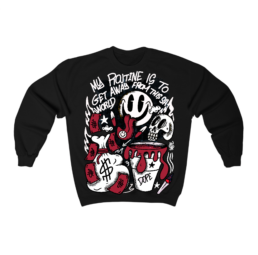 Black Toe 14s Flontae Crewneck Sweatshirt Stay Out Graphic
