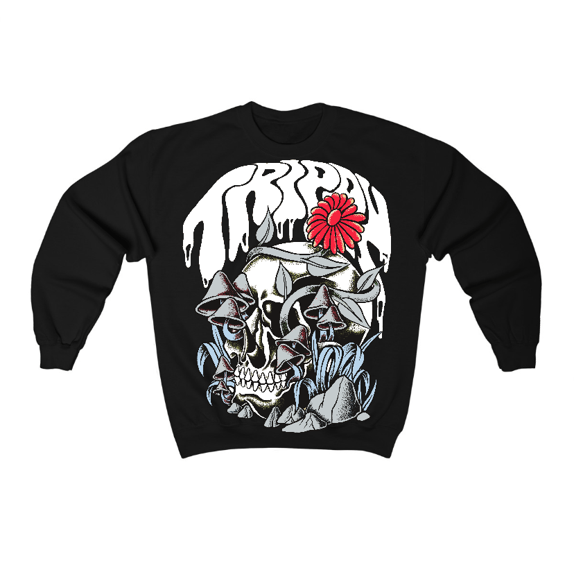 Black Metallic Reimagined 5s Flontae Sweatshirt Trippin Graphic