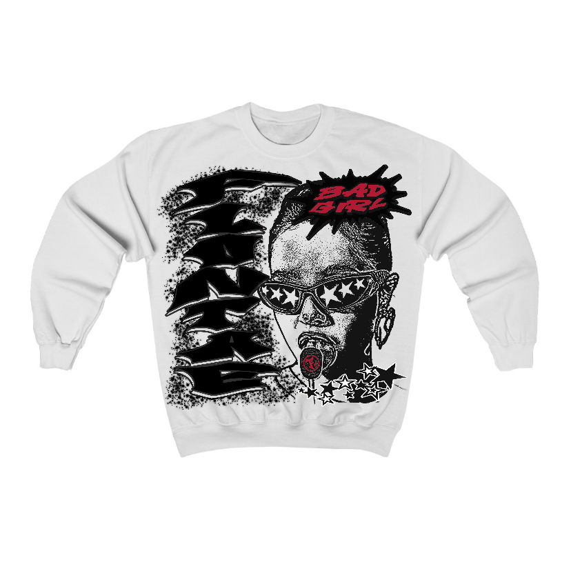 Black Toe Reimagined 1s Flontae Crewneck Sweatshirt Baddie Graphic