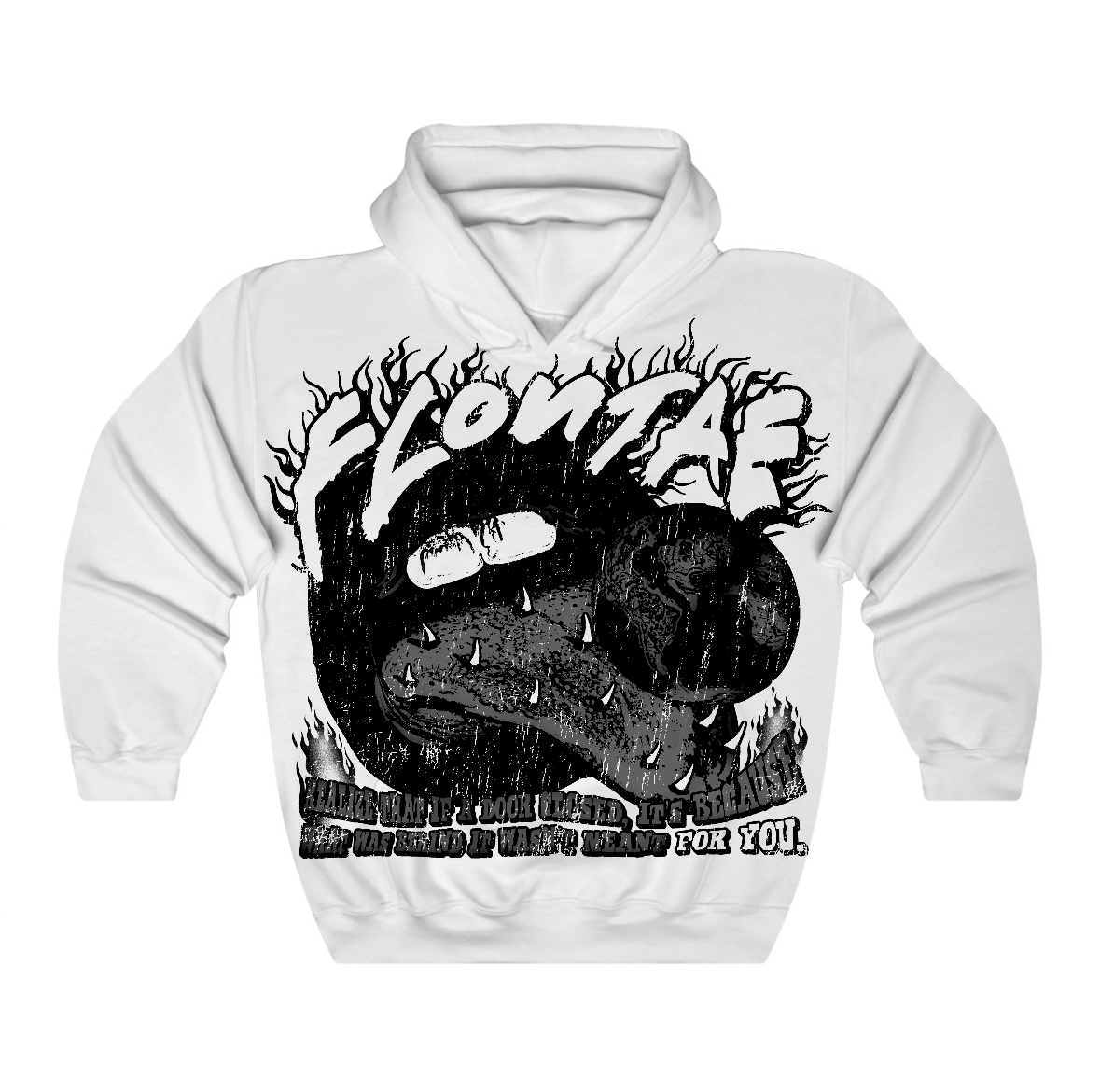 Black Cat 4s Flontae Hoodie Don't Worry Graphic