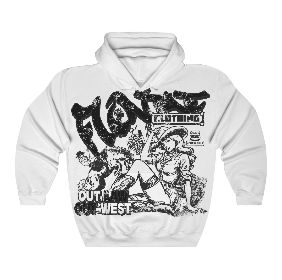 Black Cat 4s Flontae Hoodie Frontier Dreamer Graphic