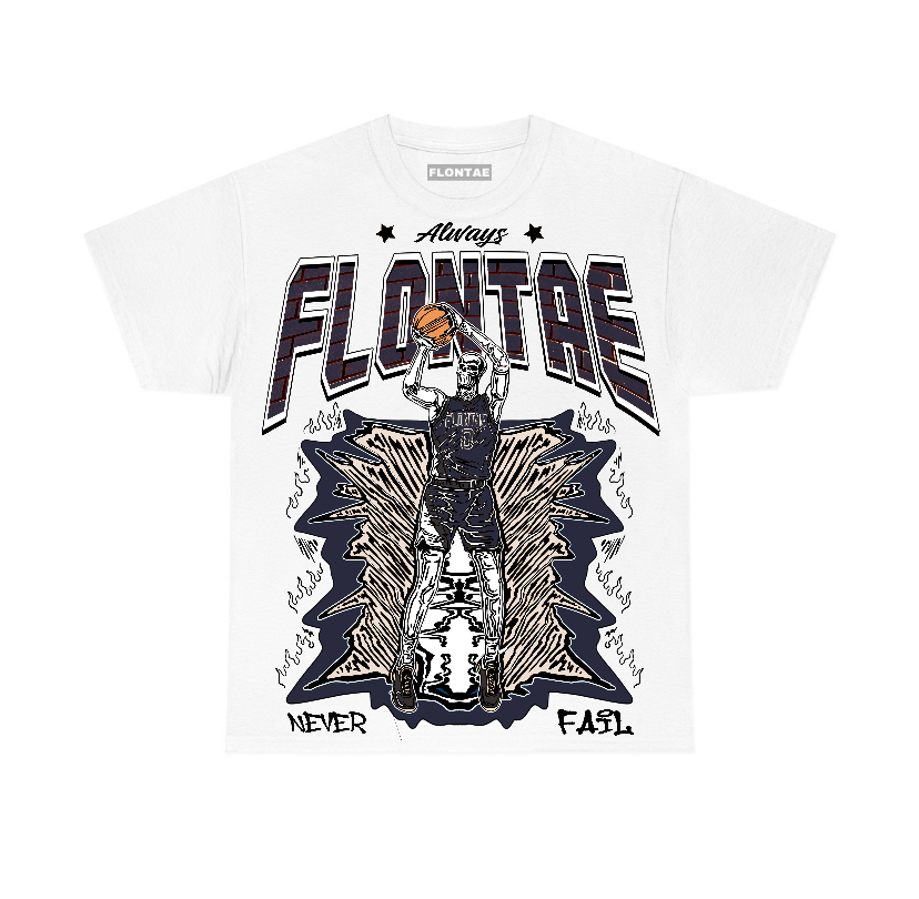 Midnight Navy 1s Flontae T-Shirt Never Fail Graphic