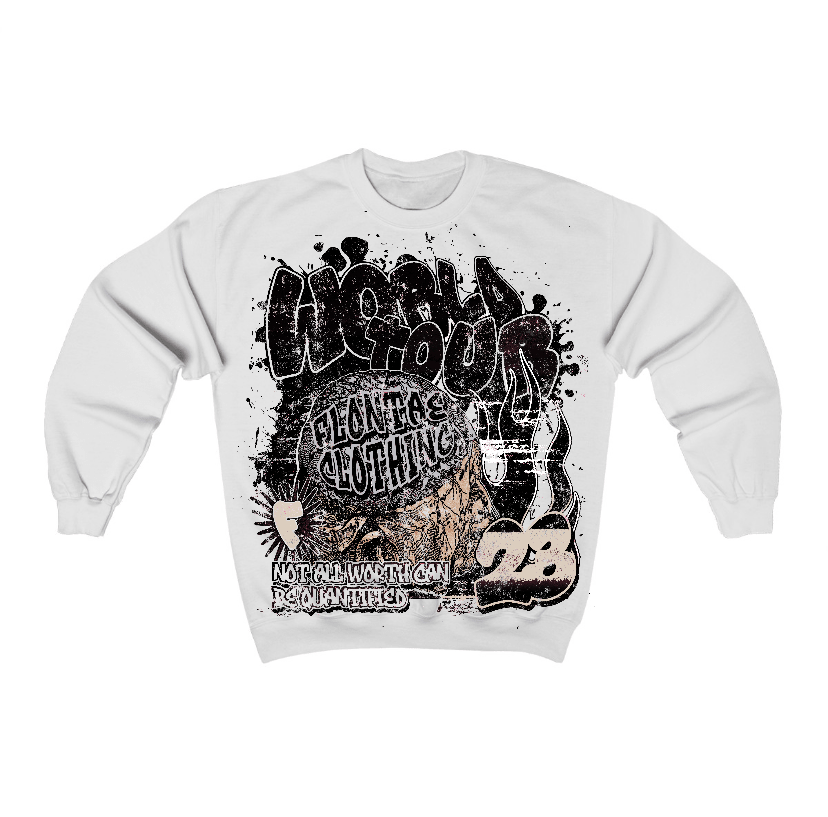 Reverse Metallic 5s Flontae Crewneck Sweatshirt Intelligence Graphic