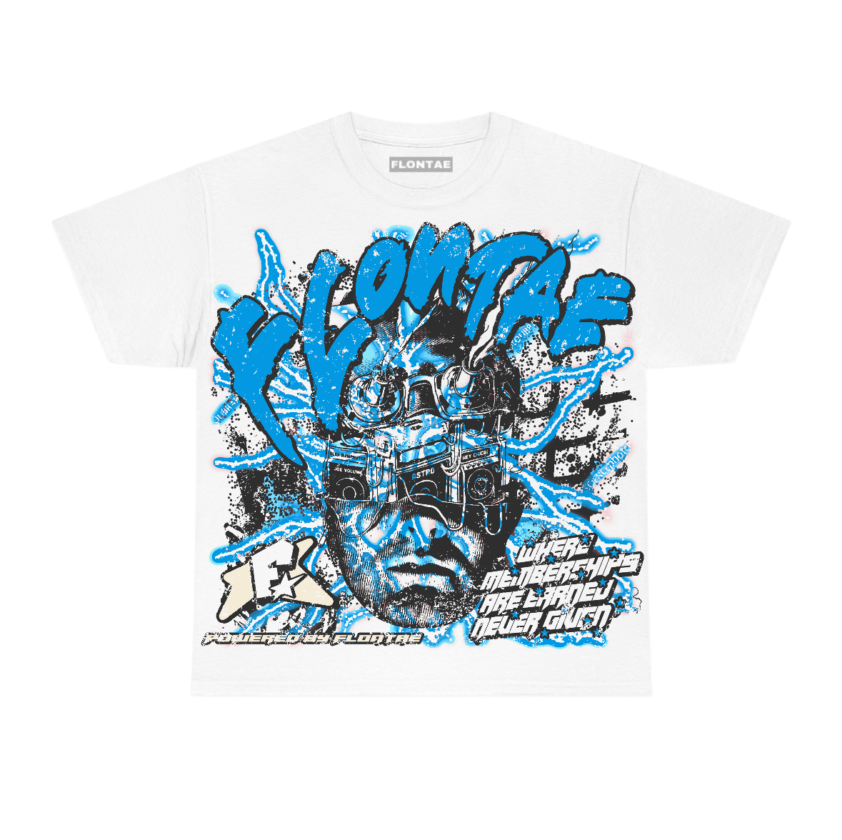 University Blue Reimagined 1s Flontae T-Shirt Whoa Graphic