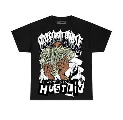 85 Metallic Black 1s Low Flontae T-Shirt Hustlin Graphic