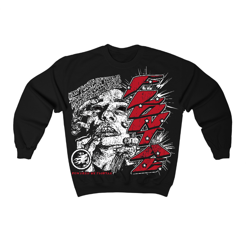 Flu Game 12s Flontae Crewneck Sweatshirt Forever Graphic