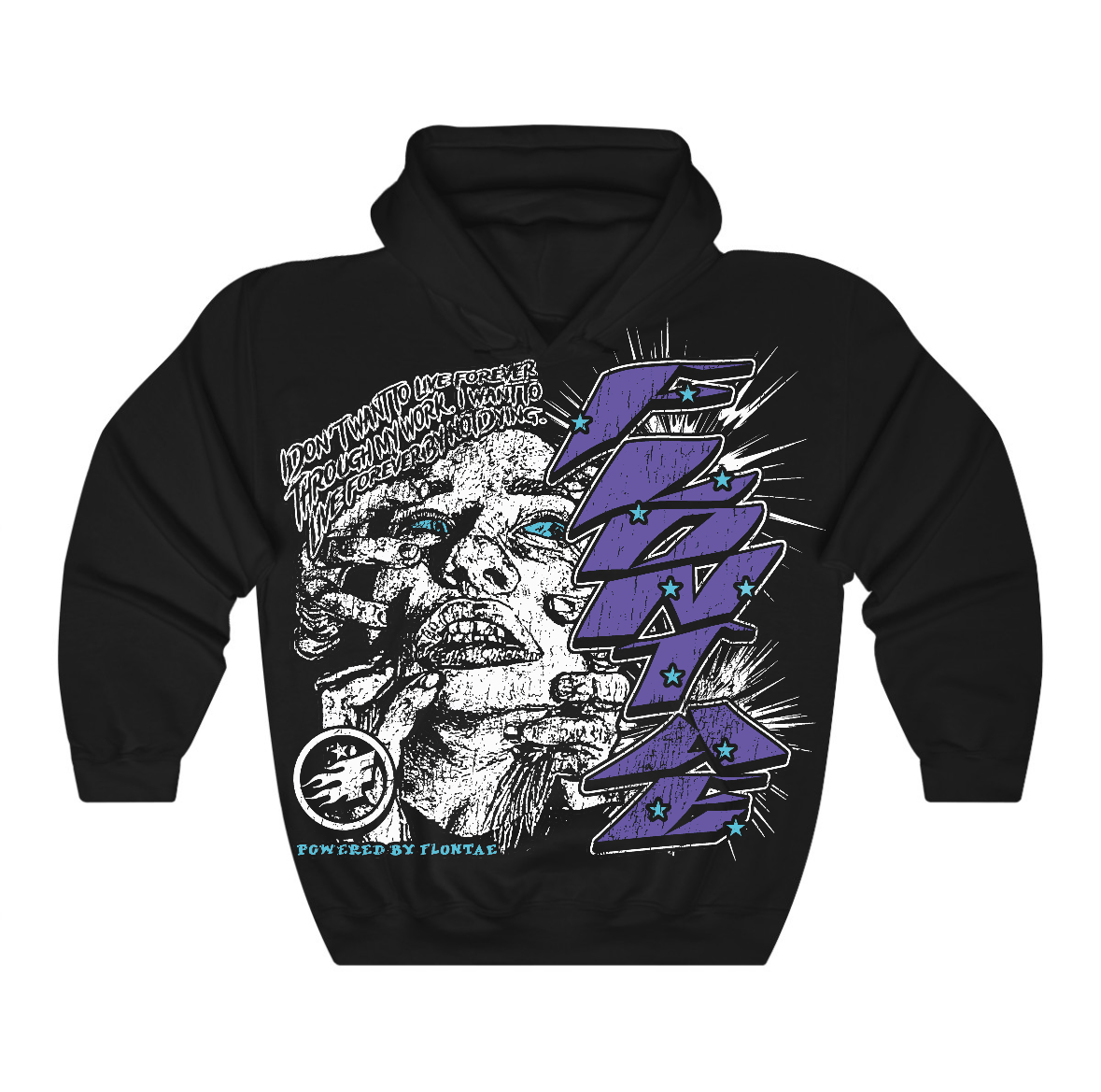 Aqua 8s Flontae Hoodie Forever Graphic
