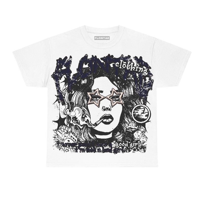 Midnight Navy 1s Flontae T-Shirt Keep Quiet Graphic