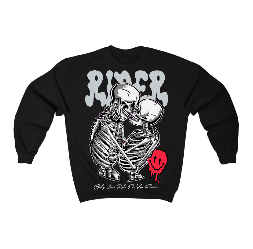 Black Metallic Reimagined 5s Flontae Sweatshirt Rider Graphic