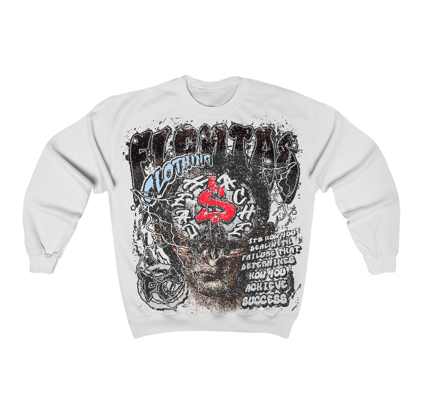 Black Metallic Reimagined 5s Flontae Crewneck Sweatshirt Headstorm Graphic