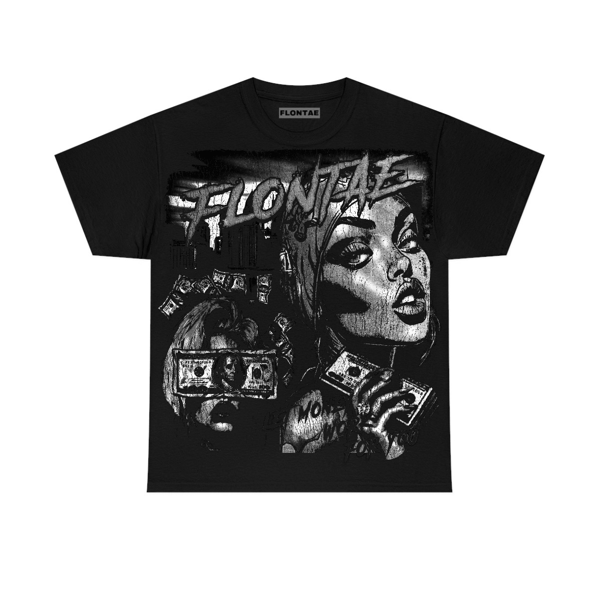 Black Cat 4s Flontae T-Shirt Passive Power Graphic