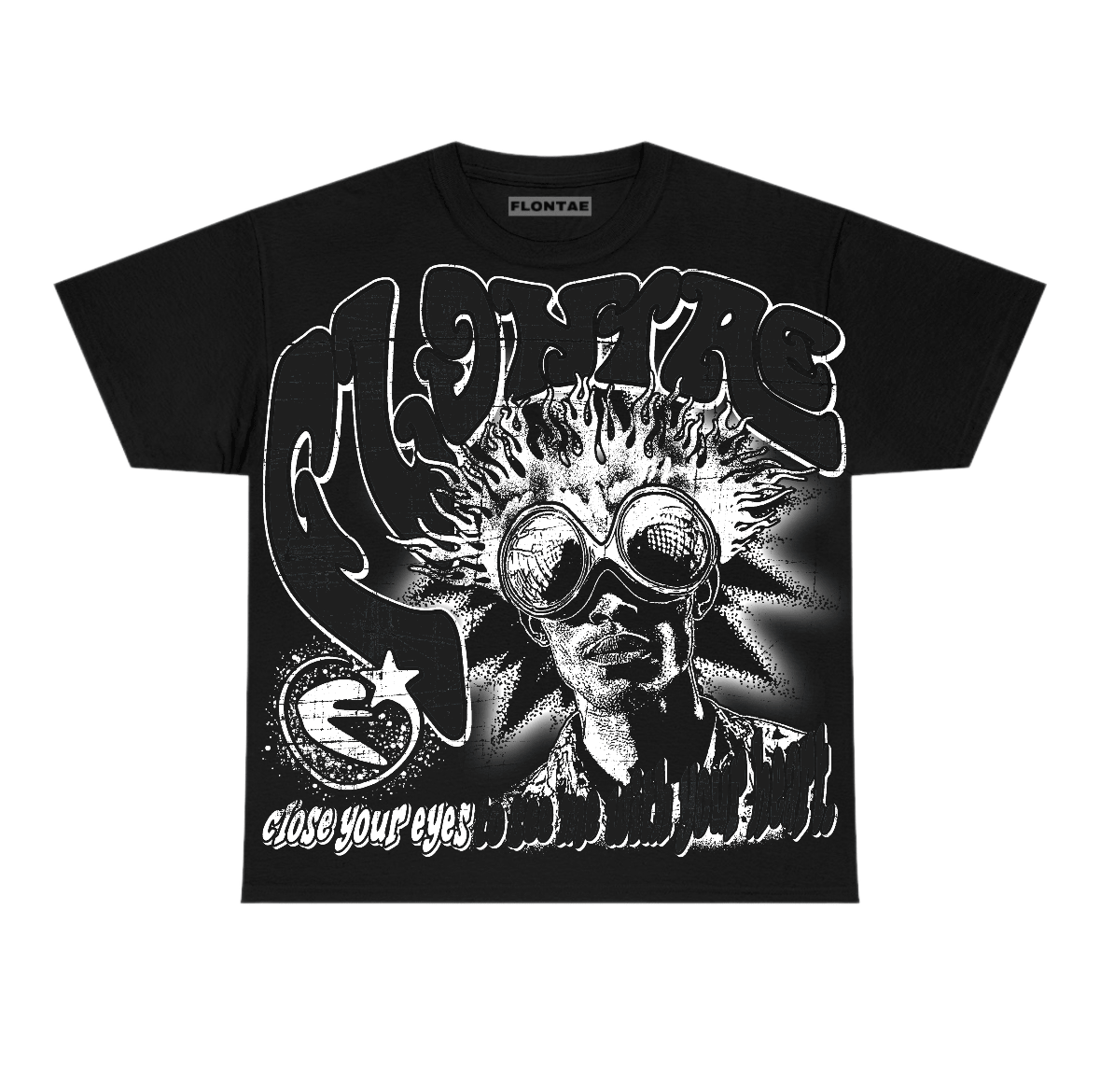 Black Cat 4s Flontae T-Shirt Dreaming Graphic