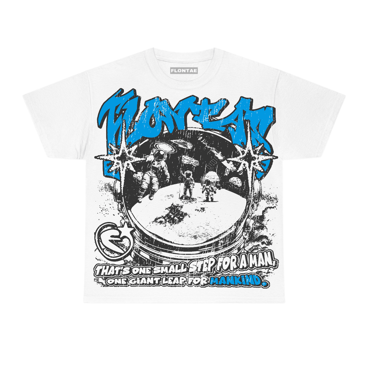 University Blue Reimagined 1s Flontae T-Shirt Be Proud Graphic