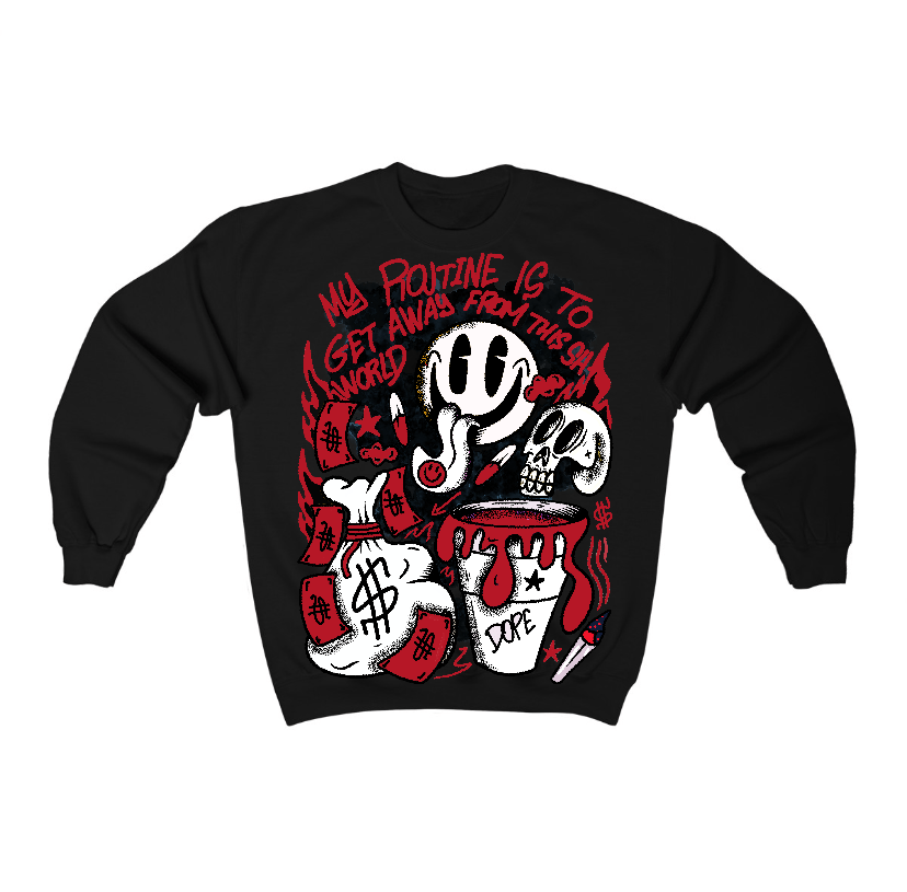 Flu Game 12s Flontae Sweatshirt Stay Out Graphic