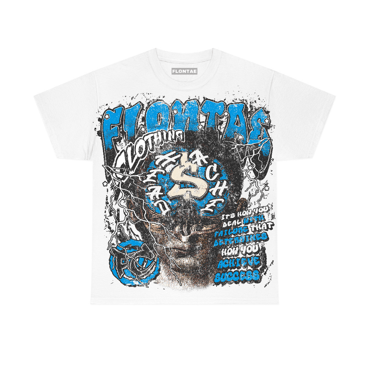 University Blue Reimagined 1s Flontae T-Shirt Headstorm Graphic