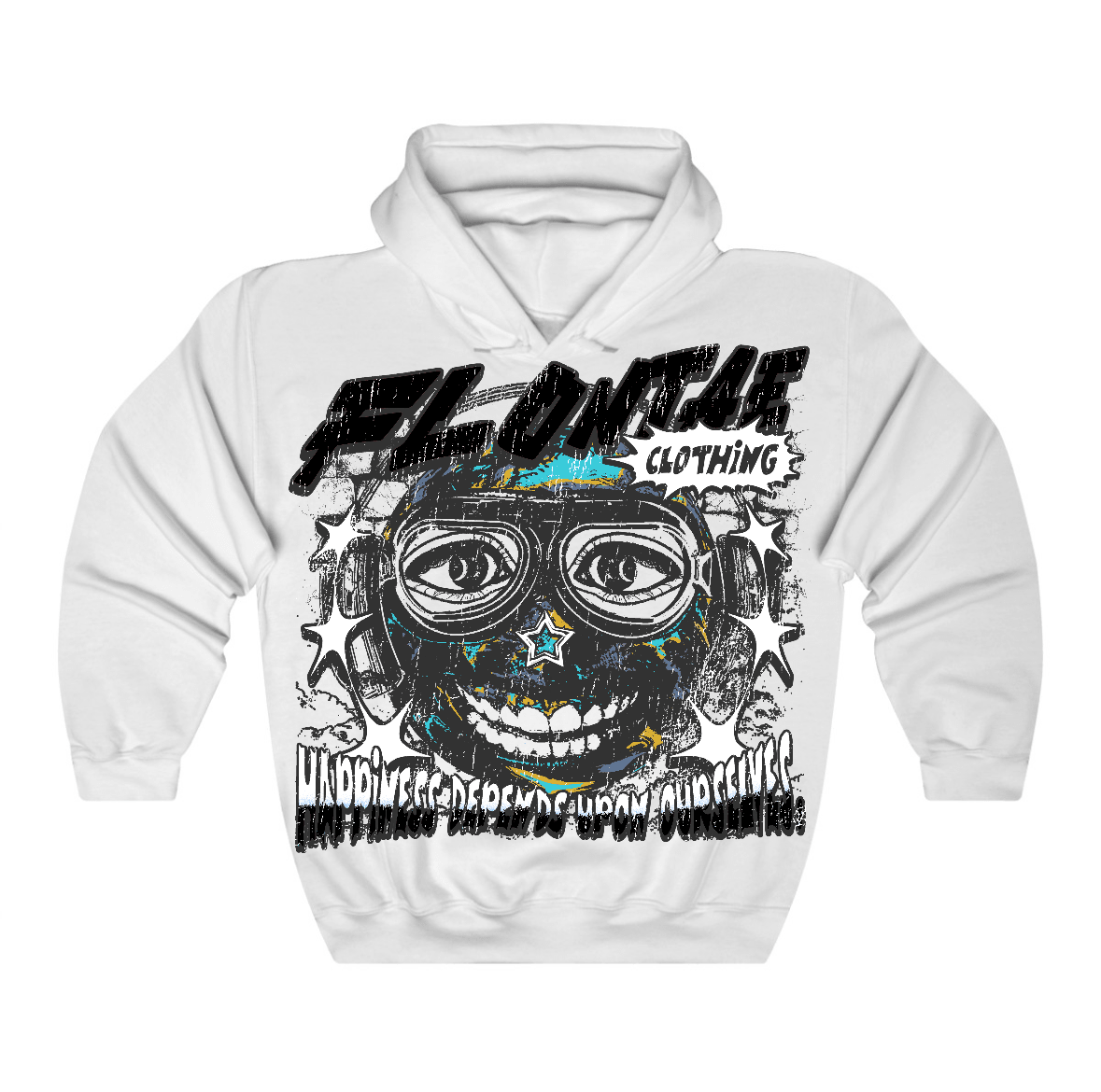 Gamma Blue 11s Flontae Hoodie Midnight Aura Graphic