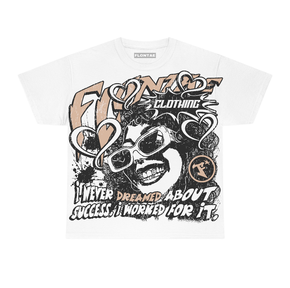 Cozy Girl 4s Flontae T-Shirt Never Dream Graphic